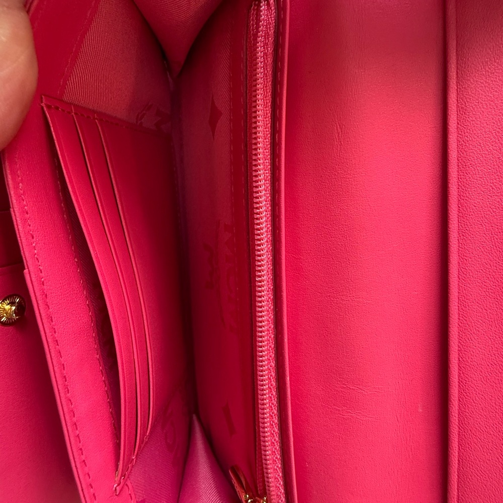 MCM Pink Leather Women's trifold long wallet - Picture 8 of 11